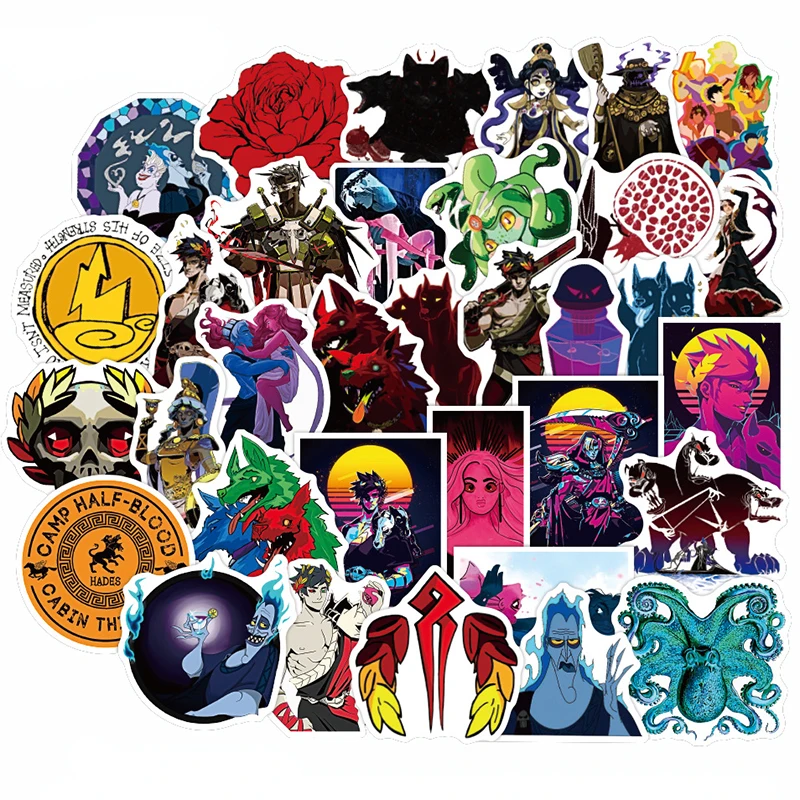 

10/50Pcs Game Sticker Adventure Hades Battle Out Of Hell Sticker For DIY Laptop Luggage Scrapbooking Stationery Bicycle