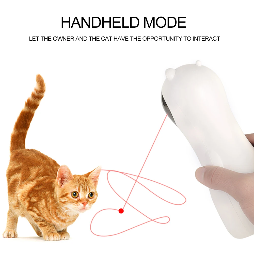 

Cat LED Laser Toys Funny Handheld Toy Interactive Smart Teasing Cat Entertaining Toy Automatic Pet Exercise Training