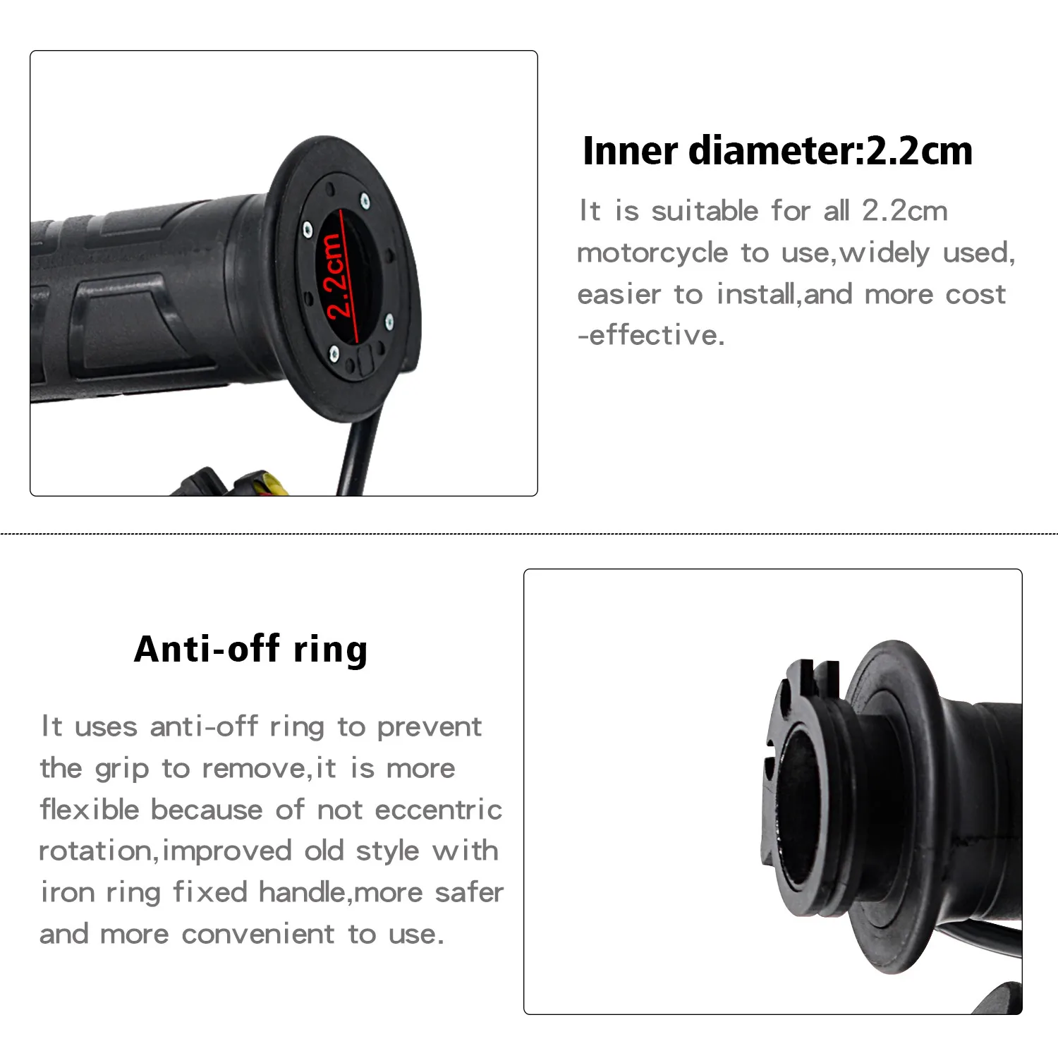 

Black Switch Electric Heating Handle DC12V Intelligent Switch Thermostat