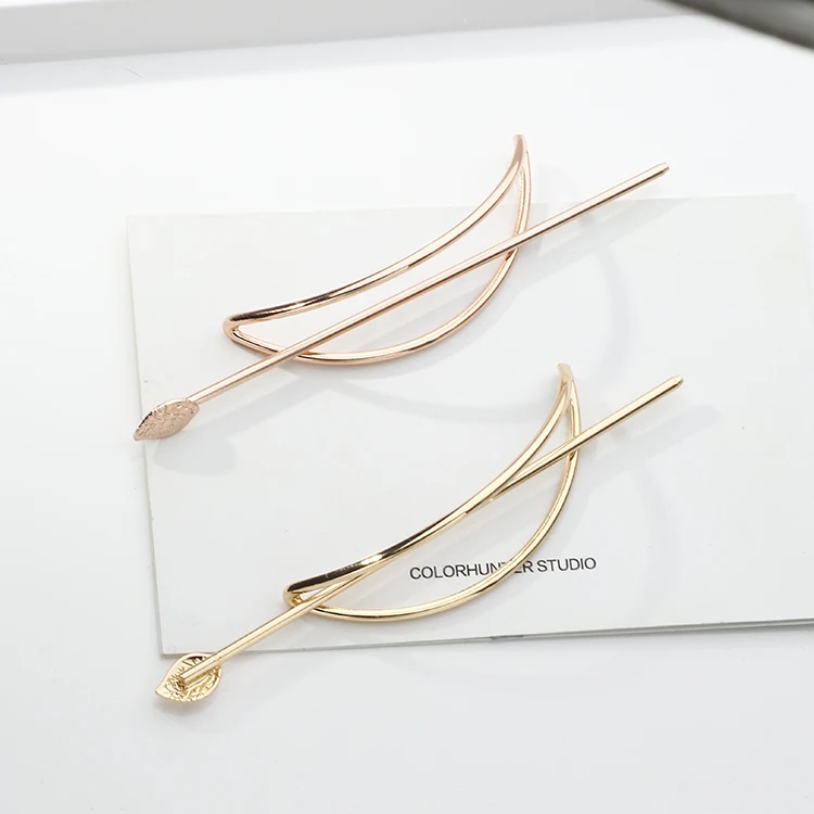 Простая заколка для волос с эллиптическим узором девочек геометрическим шпильки