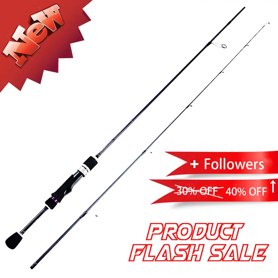 2-секционная Ультралегкая удочка для спиннинга из углеродного волокна удочки