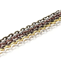 1mm 1 5mm 2mm 2 8mm oval brass metal open link chain for jewelry making findings