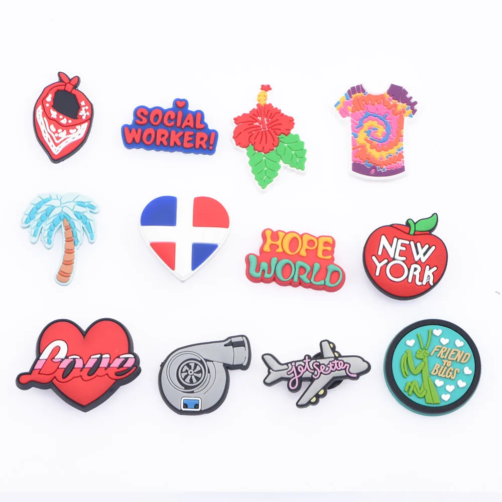 New Arrival Croc Shoes Charms PERIOD Best Friends Shoe Decoration Social Worker Airplane Accessories Hope World Birthday Gift