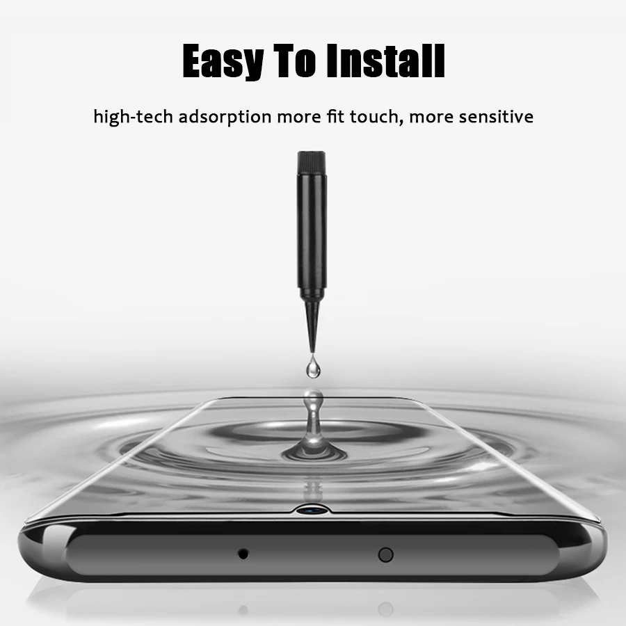 uv liquid full cover tempered glass for huawei p30 p40 p50 pro screen protector huawei mate 20 30 40 soft protect hydrogel film free global shipping