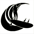 Весло для девочек, серфинг с веслом, стена автомобиля, для дома, для окон и стекла, наклейка на дверь автомобиля, ноутбук, грузовик, 13 см х 11 см