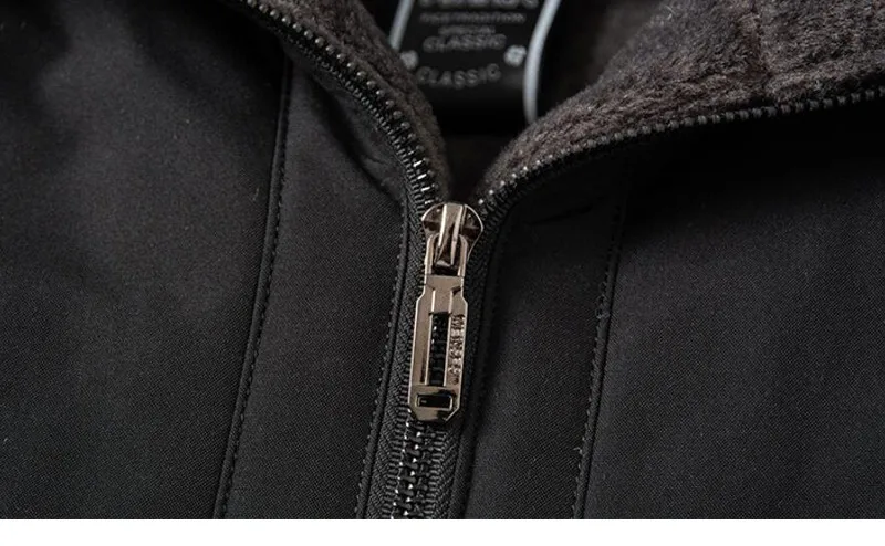 

2021 Winter Men's Casual Thicken Warm Plus Velvet Parkas Jacket Male Turn-down Fur Collar Fleece Cotton Padded Snow Outwear Coat
