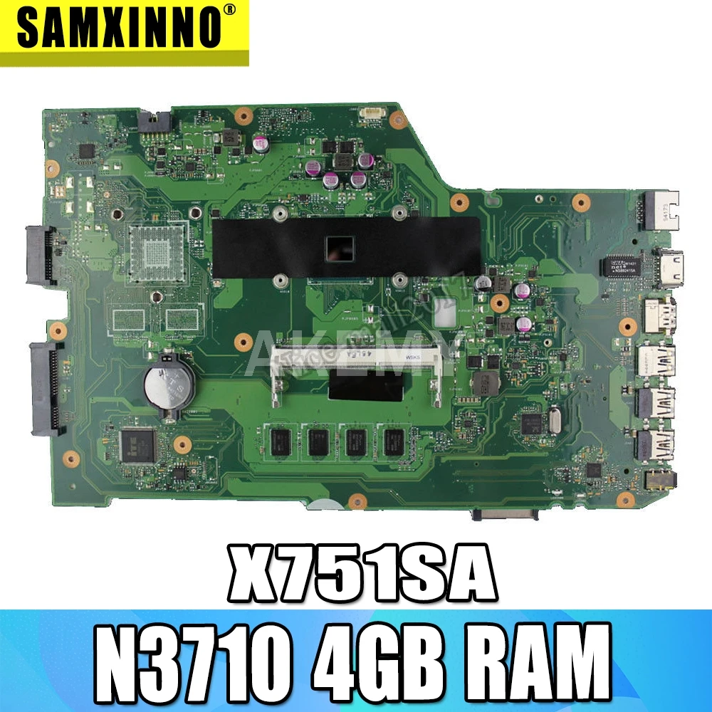 X751SA материнская плата N3710/N3700 CPU DDR3L 4 Гб RAM для For Asus X751S X751SJ X751SV ноутбука