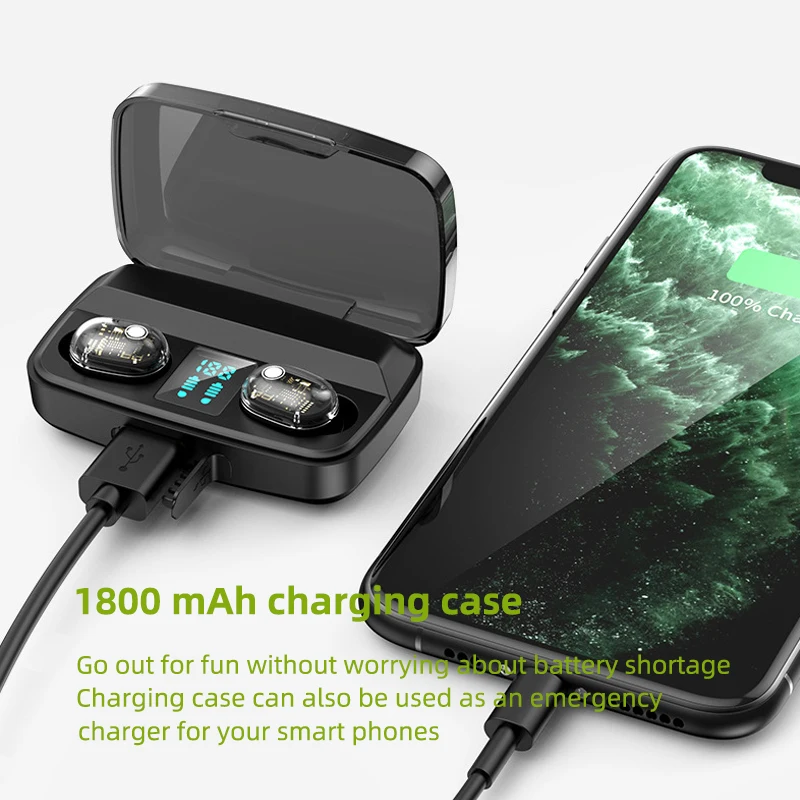 Bluetooth наушники вкладыши TWS true wireless 5 0 гарнитура беспроводные обеспечивают защиту