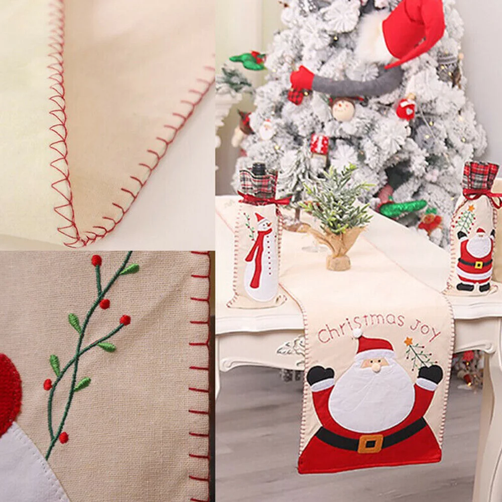 

Christmas Tablecloth Xmas Decoration Supplies Fabric Forester Table Runner Creative Christmas Table Decoration