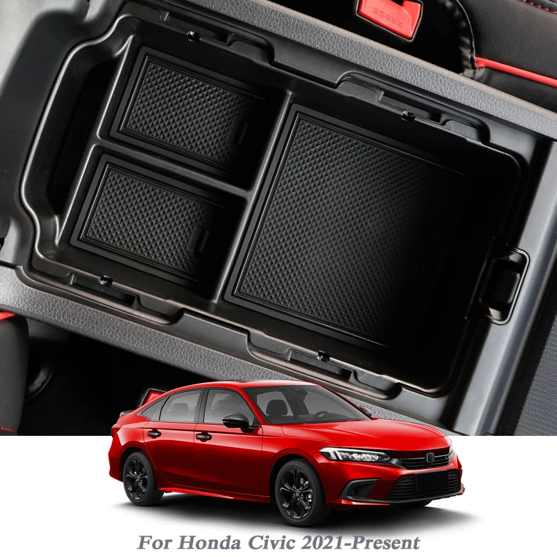 

Car Styling For Honda CIVIC 2021-Present LHD Center Console Armrest Box Storage Cover Accessories Para Auto Детали интерьера