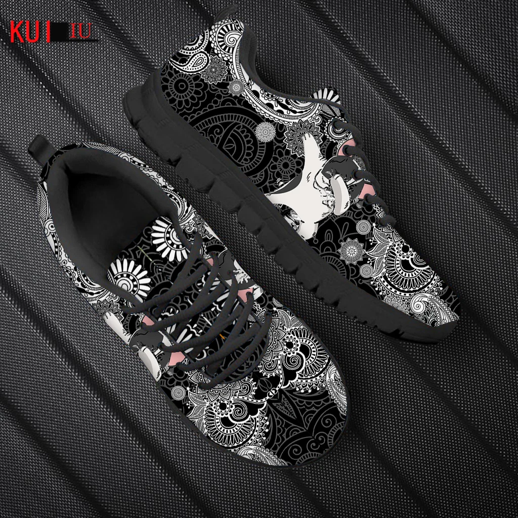 

KUILIU, полинезийское тройное расстояние, осенняя женская обувь, модная дышащая легкая женская обувь с изображением мопса, собаки