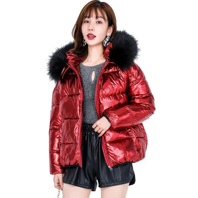 90% белый пуховик женский зимний 2020 теплый ультра светильник с настоящим