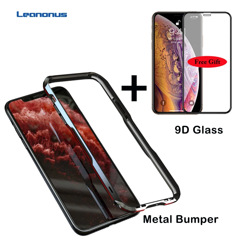 Градиентный металлический бампер чехол для телефона iPhone 11 Pro X XS Max XR 7 8 Plus