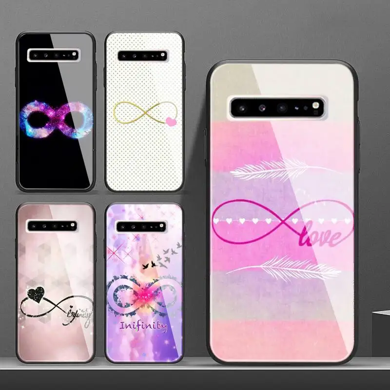 CC милые обои Бесконечность чехол для телефона стекло Samsung S10 S20 S9 Plus s6 7 edge Note9 10