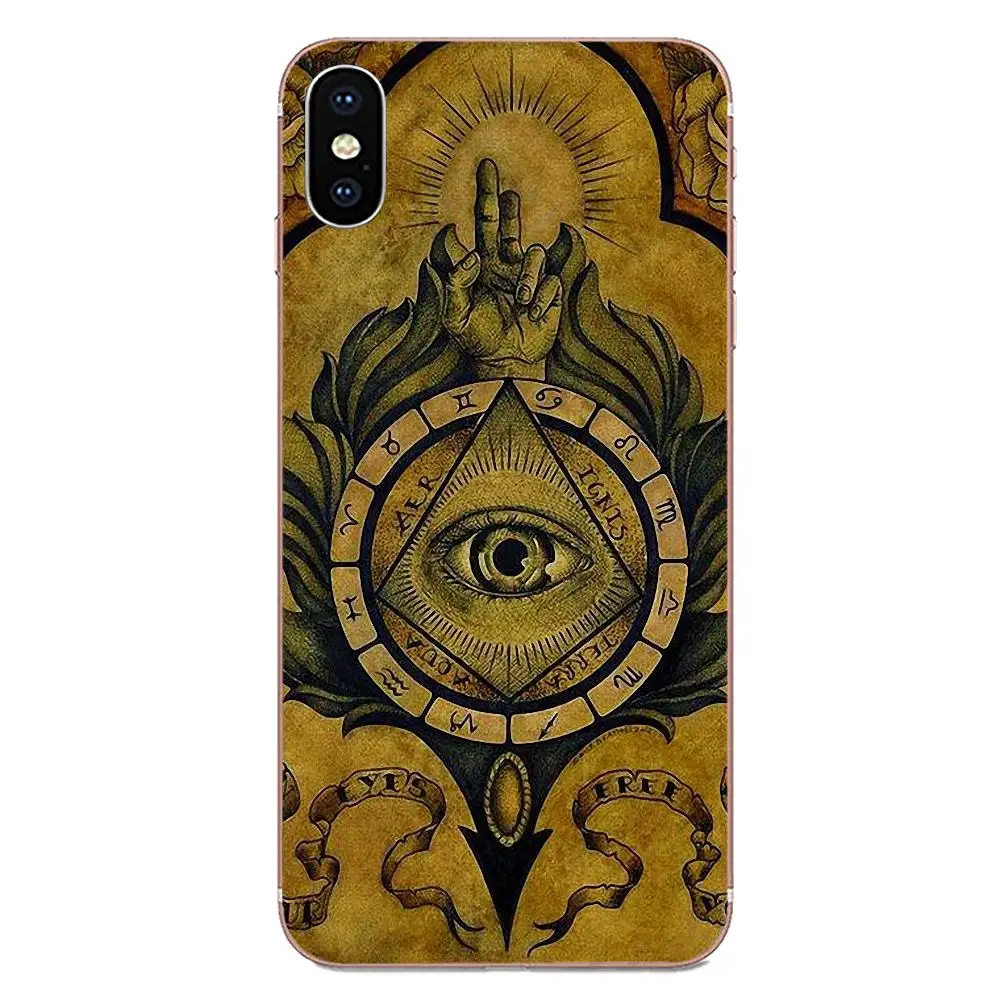 Иллюминаты символ глаз Пирамида арт для Galaxy Alpha Note 10 Pro A10 A20 A20E A30 A40 A50 A60 A70 A80 A90 M10 M20