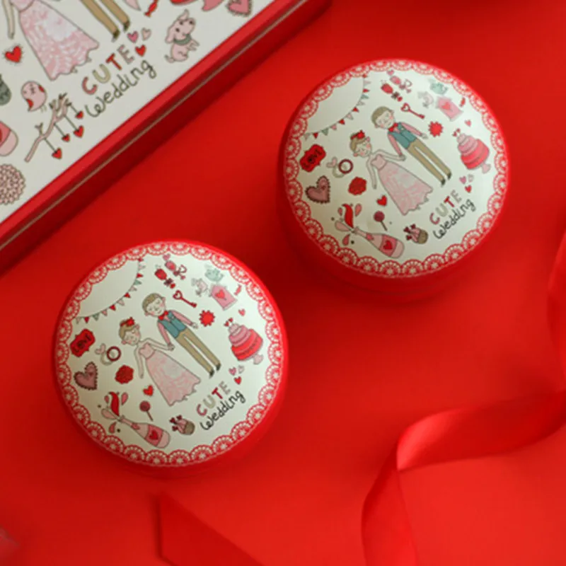 Жестяная коробка ручной работы с кроликом большая белая для конфет Подарочная