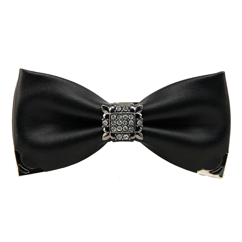 Галстук бабочка ручной работы из искусственной кожи модный мужской костюм