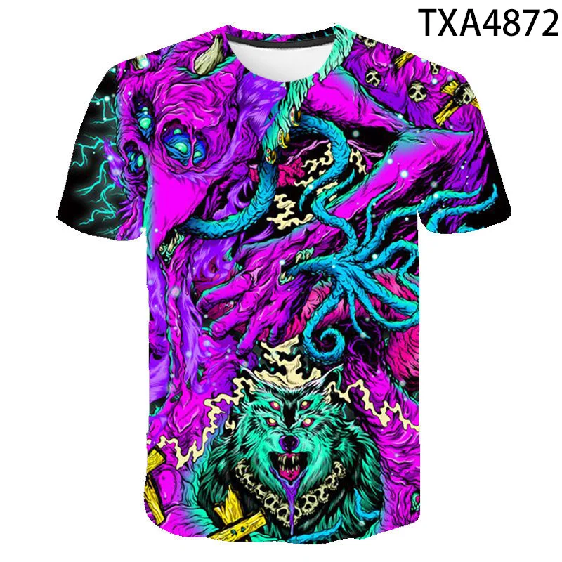 

Skeleton Pattern Streetwear Fashion T-shirt Boy Girl Kids 3D Printed Casual Short Sleeve Men Women Children Cool Tops Summer New