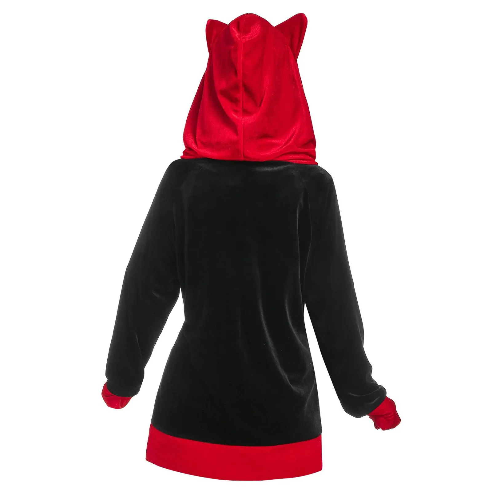 Unisex Long Sleeve Cosplay Cat Ear Faux Furs Insert Zip Up Hoodie Sweatshirt Streetwear Women Oversized Hoodies Moletom Feminino
