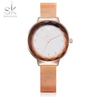 SK новые модные женские часы из нержавеющей стали серебряные наручные часы Роскошные женские Стразы кварцевые часы Montre Femme