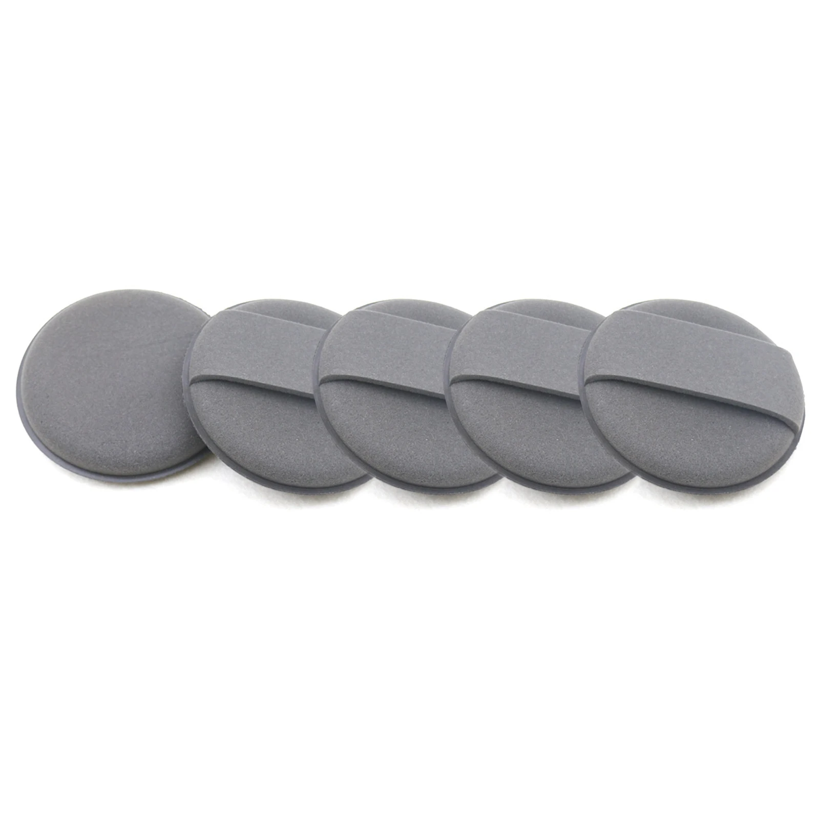 

5 шт., восковой аппликатор, 4 дюйма, круглая карманная губка для ухода за автомобилем с эластичной резинкой для пальцев, восковой аппликатор