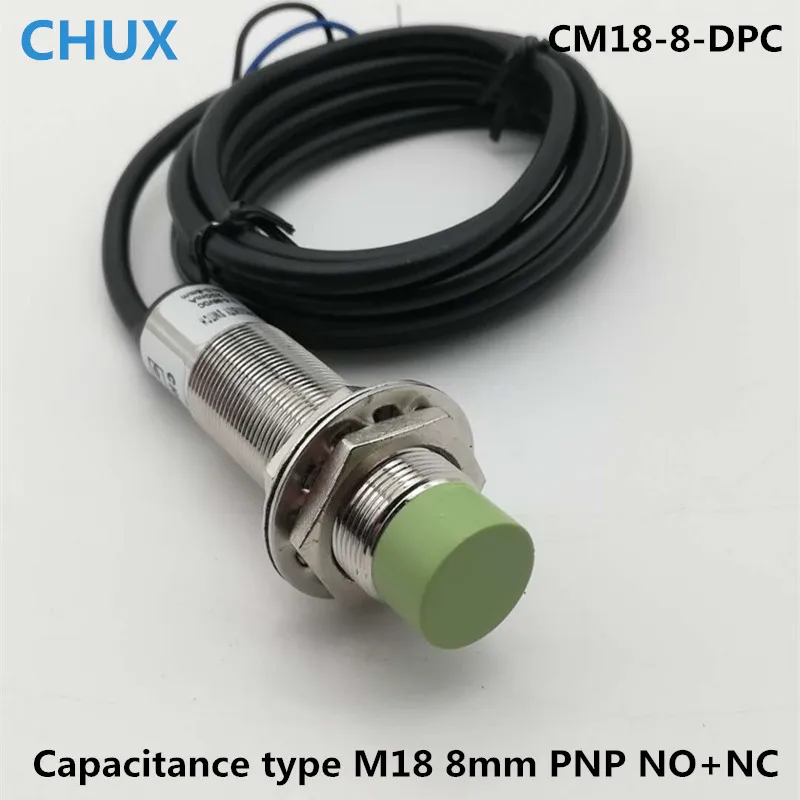 

Capacitive Proximity Switch PNP NO+NC CM18-8-DPC M18 0-8mm Detect Distance Capacitance Sensor