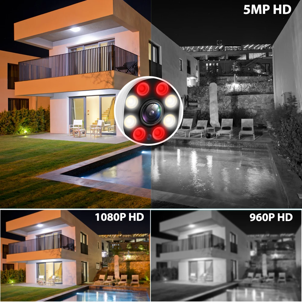 1080P Wifi IP камера наружная 5MP HD беспроводная видеонаблюдения PTZ H.265 iCSee