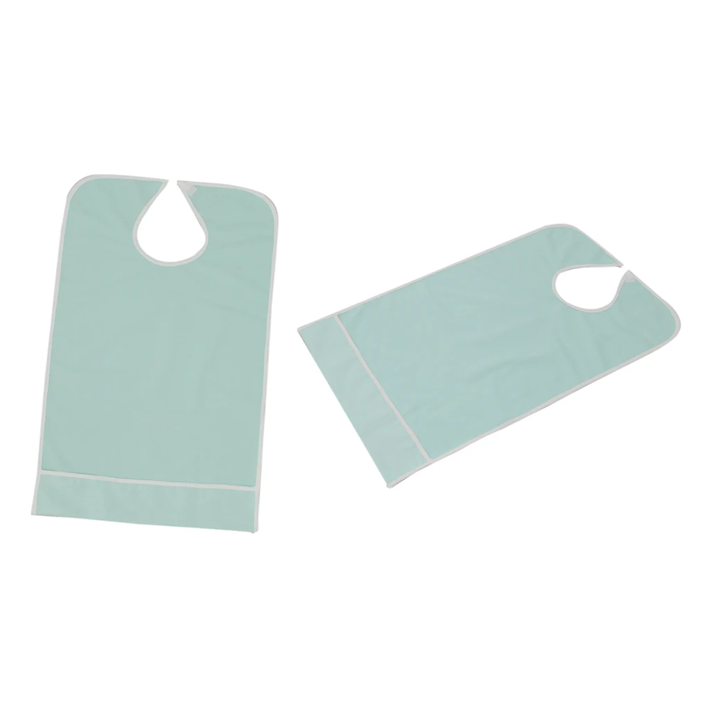 2 Упаковка водонепроницаемый слюнявчик для взрослых Одежда Протектор абсорбент