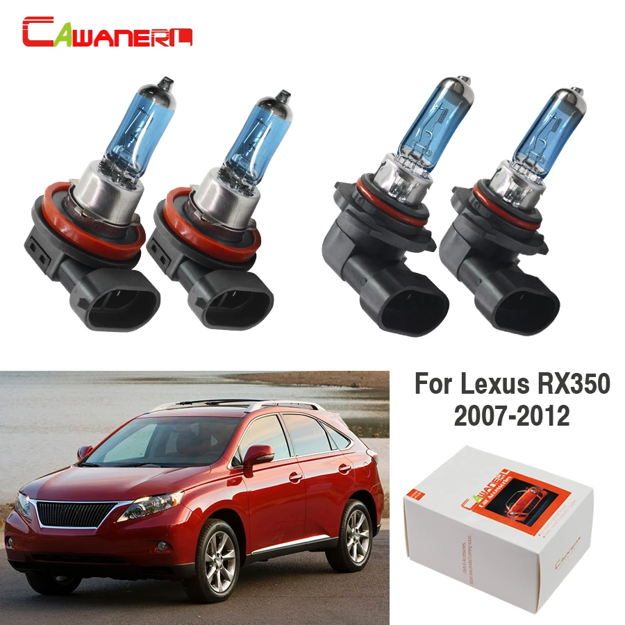 Cawanerl 4 штуки 100W Автомобильный фара света высокого и низкого луча галогенная лампа 12V аксессуары для Lexus RX350 4-дверный 3.5L 2007-2012 на.