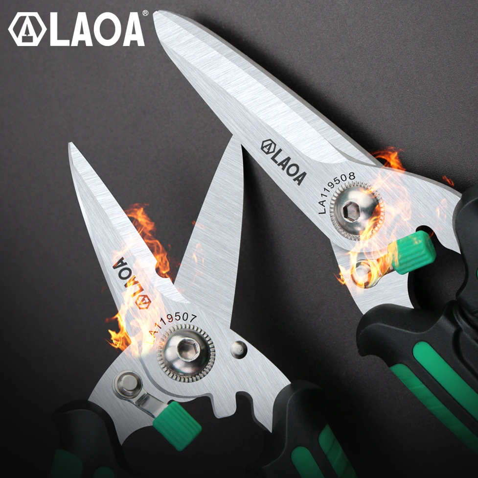 Многофункциональные ножницы LAOA с предохранительным замком из нержавеющей стали