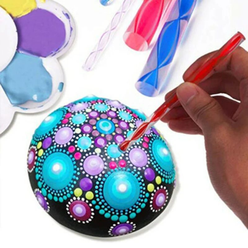 8 шт./компл. инструменты для рисования мандалы наборы палочек в горошек трафарет