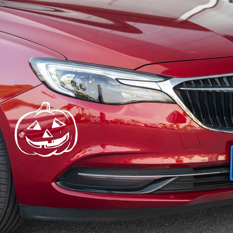 

YJZT 17.2X14.9CM Pumpkin Funny Face Vinyl Decals Personality Window Decoration Sticker C25-1273