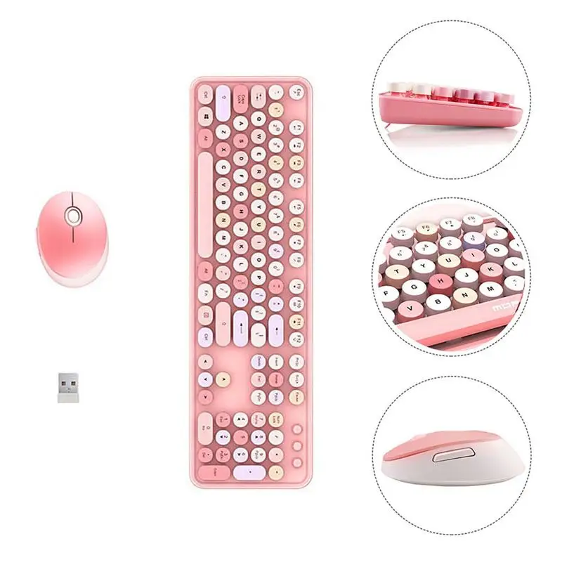 

1 Set Keyboard Mouse Combo Plastic Wireless Keyboard Mouse Laptop Keyboard