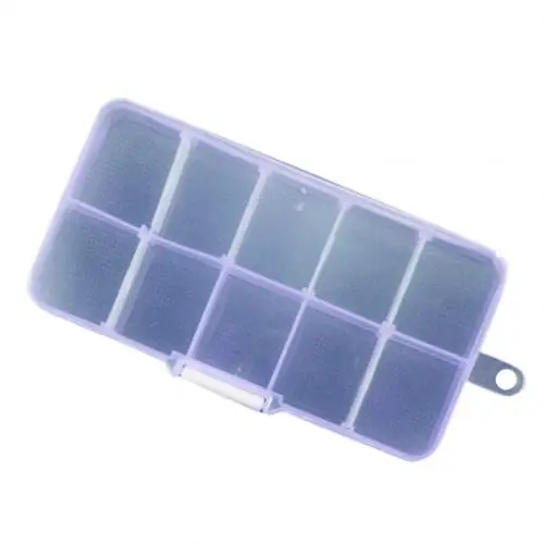 Light Blue Практичные 10 отсеков ювелирные серьги кольца прозрачная пластиковая емкость для хранения Коробка органайзер контейнер коробка для хранения ювелирных изделий для уха - Цвет: Light Blue