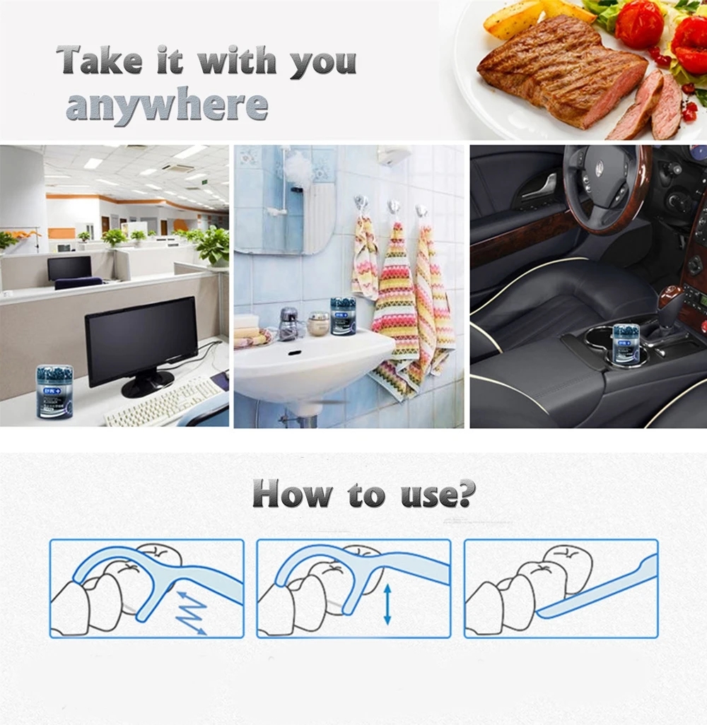 Плоская зубная нить бамбуковый уголь Хило зубочистка чистка зубов Органическая Зубная черная