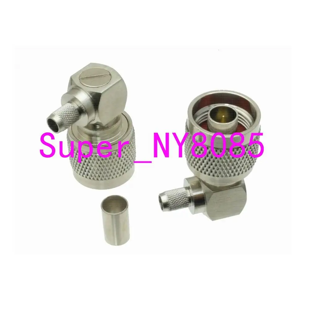 Коннектор N Штекерный зажим RG58 RG142 LMR195 RG400 прямоугольный кабель|angle connector|angled cablesangle