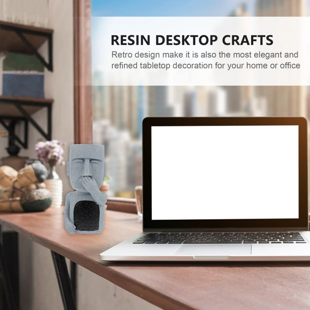 

Creative Easter Island Giant Statue Decorations Resin Figurine Crafts Ornament