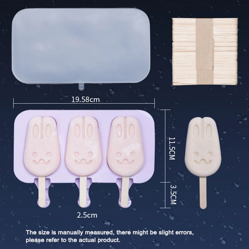 

Silicone Ice Cream Mold Reusable Popsicle Molds DIY Homemade Cute Cartoon Ice Lolly Ice Pop Maker Cake Mould Kitchen Accessories