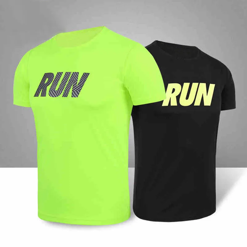 Мужская спортивная футболка с коротким рукавом облегающая для фитнеса и бега