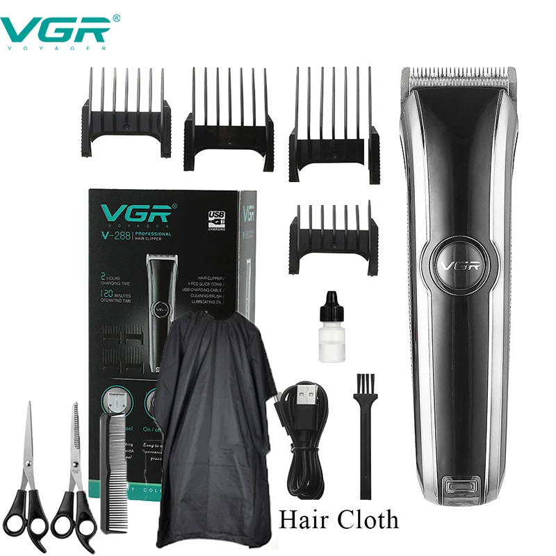 VGR-Cortadora De Pelo eléctrica con carga USB, afeitadora portátil, nuevo cabezal De...