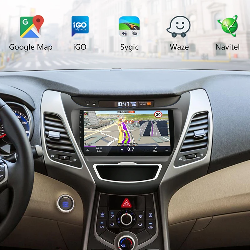 Vtopek 2G + 32G Android автомобильное радио стерео для Hyundai Elantra 2011 2016 головное устройство