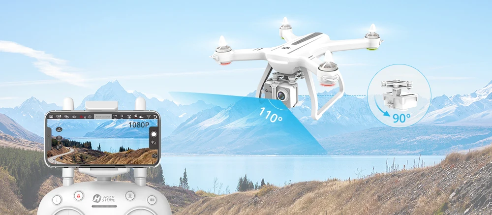 Holy Stone HS700 Радиоуправляемый Дрон gps бесщеточный мотор 5G 1080P FHD wifi FPV Drone 400M FPV gps RC вертолет Квадрокоптер