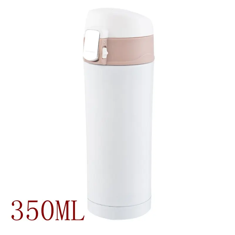350ml white IVYSHION 350/500 мл Термос кружка Вакуумная чашка из нержавеющей стали автомобильная бутылка с изоляцией стакан бутылка для воды чайная кружка Термокружка - Цвет: 350ml white
