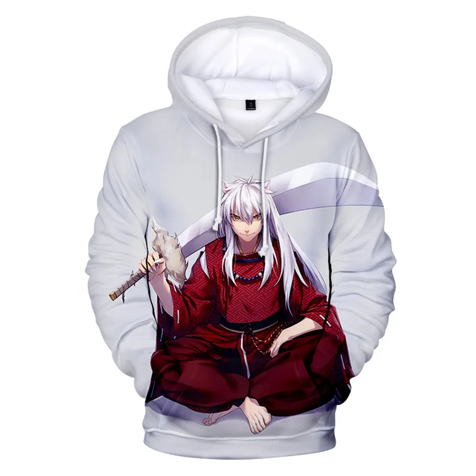 Толстовка с 3d рисунком аниме Inuyasha толстовки для детей мужчин женщин повседневные
