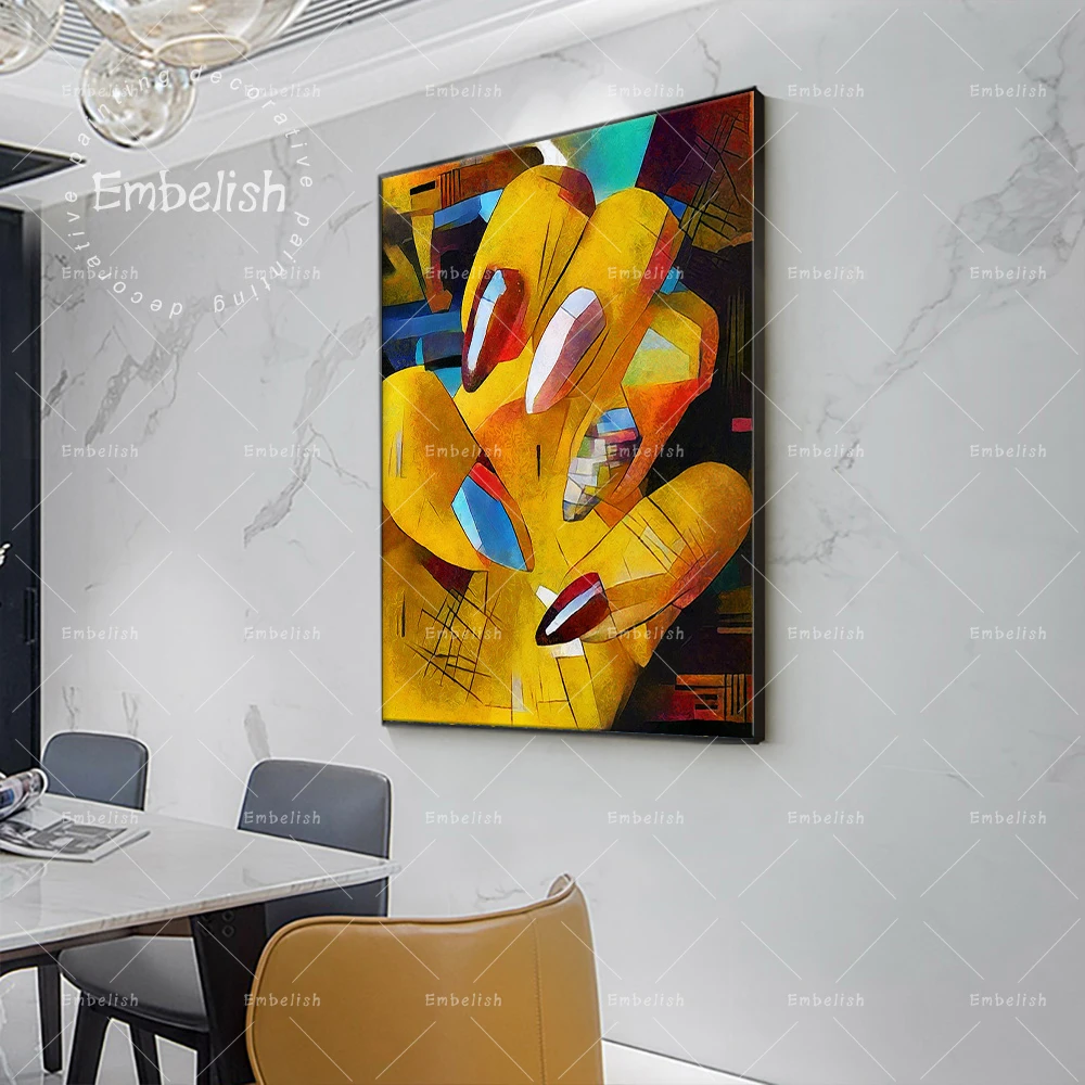 

Embelish 1 Pieces Hands And Fngers Abstract Artworks By Kandinsky HD Canvas Painting Home Decor Wall Pictures For Living Room