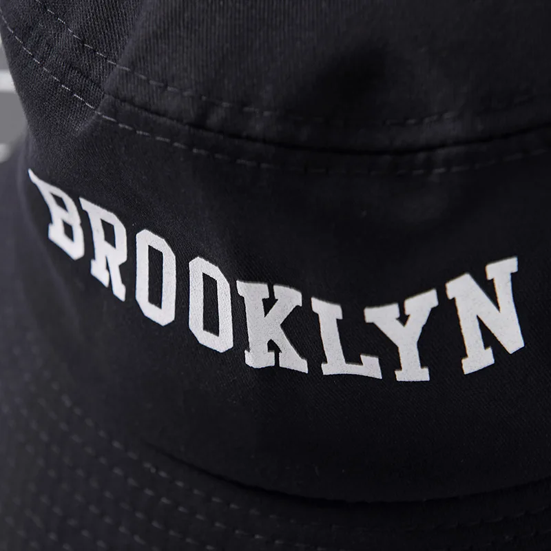 Панама Мужская/женская с надписью Brooklyn в стиле хип-хоп шапки для рыбаков уличная