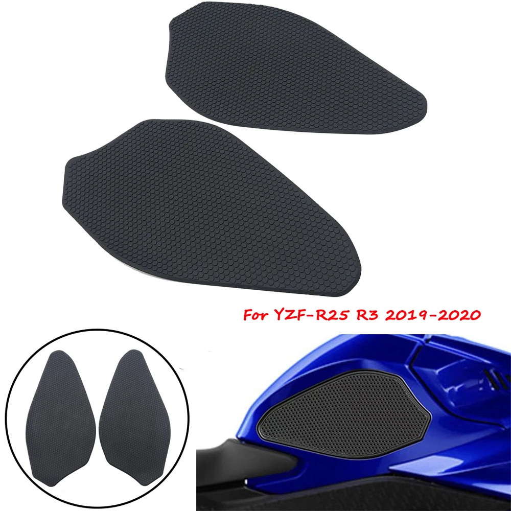 

Motorcycle Gas Tank Side Grip Traction Knee Protector Sticker Anti Slip Pad For Yamaha YZF-R3 YZF-R25 YZF R3 R25 2019-2020
