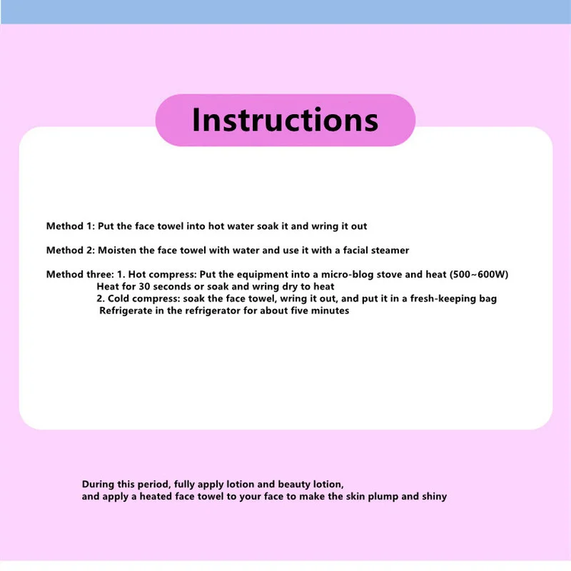 Увлажняющее и увлажняющее белое полотенце для лица салона красоты холодной