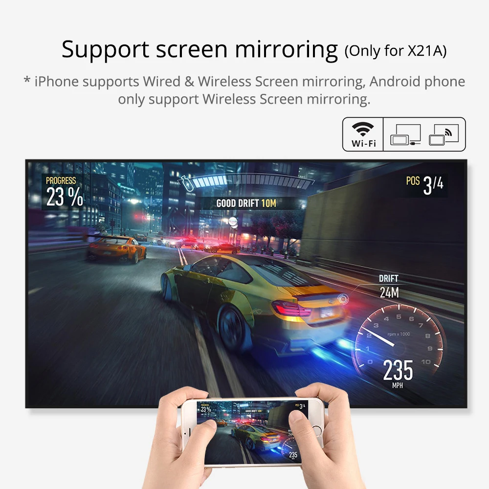 Новый бренд TouYinger X21 Full HD мини проектор светодиодный 1080P FHD зеркальное видео