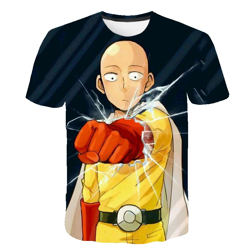 Футболка One Punch Man Saitama мужская летняя футболка с 3D принтом японского аниме Детская